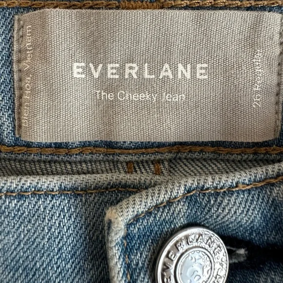 Everlane Cheeky Jean Women’s Size 26 Organic Cotton Blue Light Wash 90’s Preppy - Picture 4 of 11